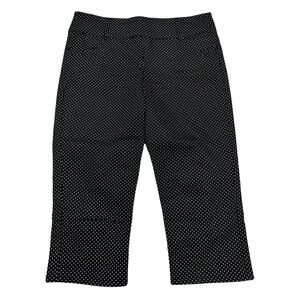 Women’s Black and White Polka Dot Capri Pants Size 12